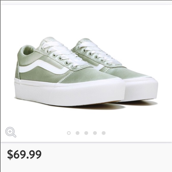 green platform vans
